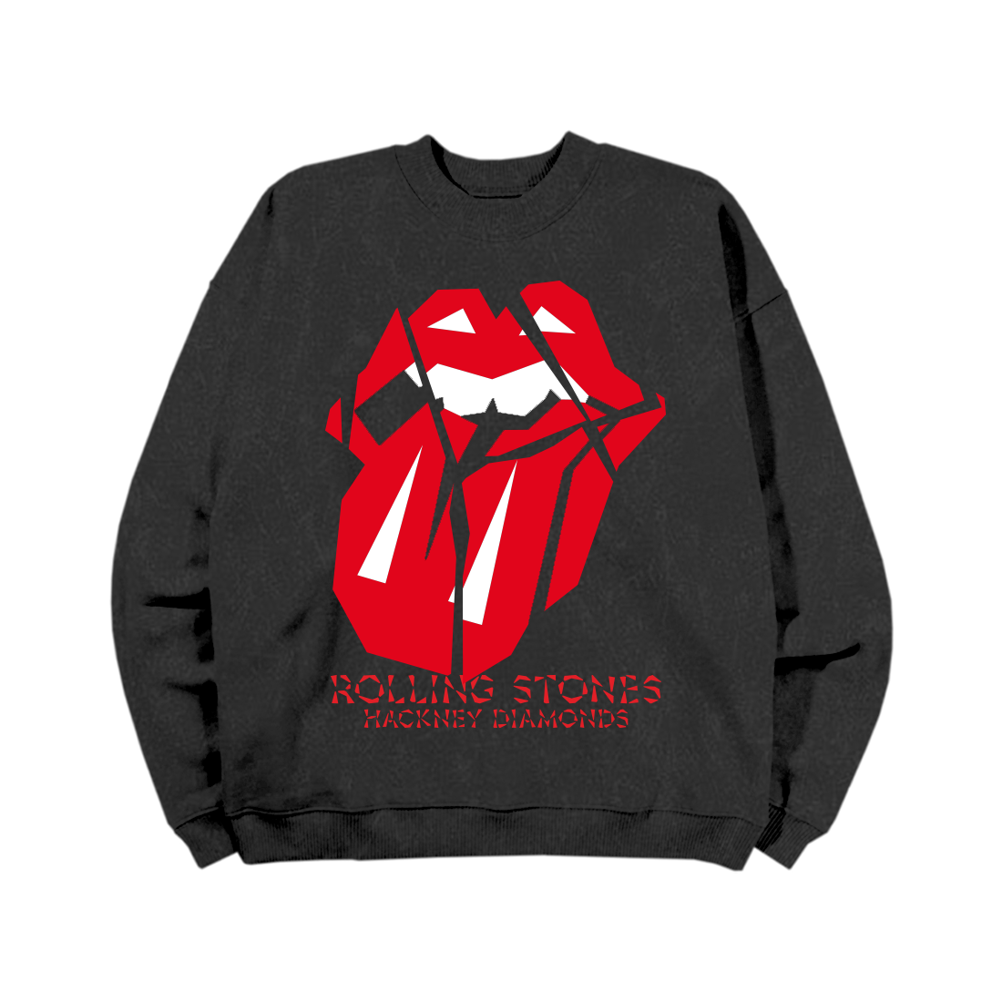 Diamond Tongue Black Crewneck